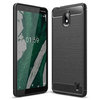 Flexi Slim Carbon Fibre Case for Nokia 1 Plus - Brushed Black